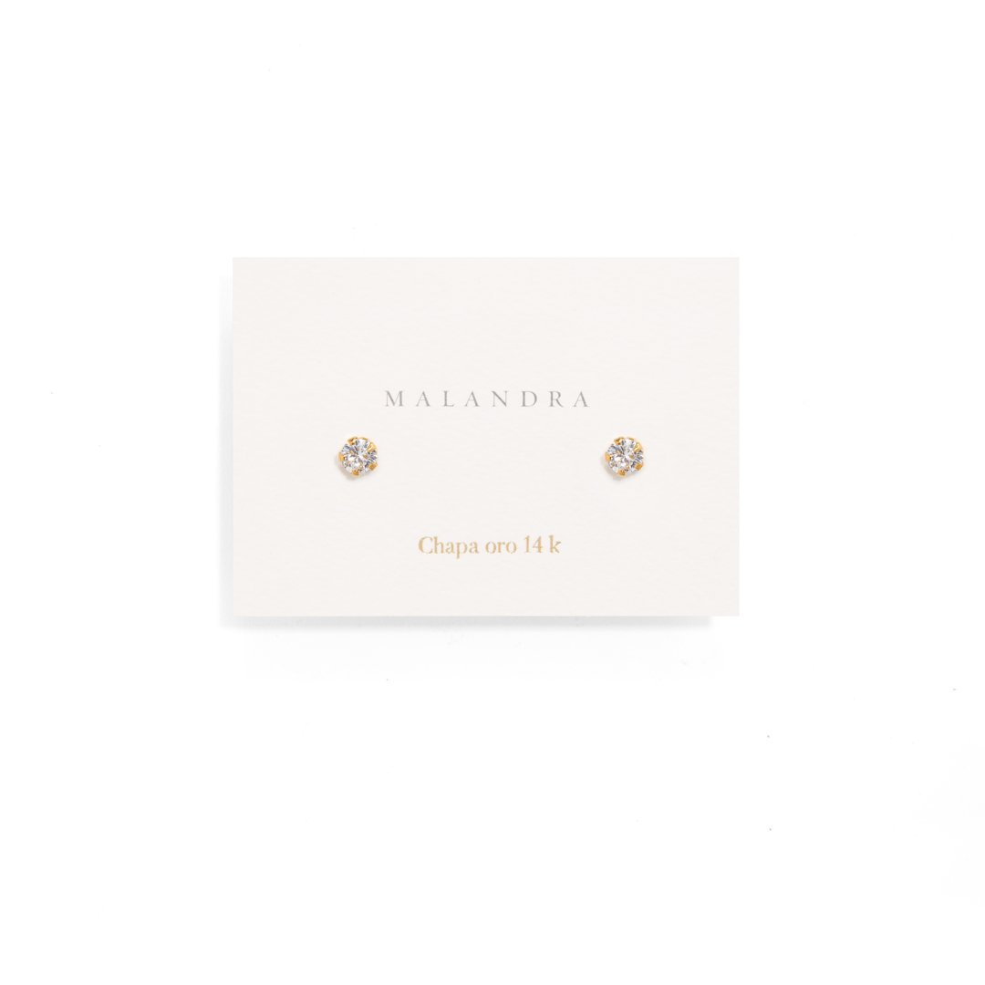 ZIRCONIA SMALL EARRINGS - ARETES - Malandra Jewelry - VCA164