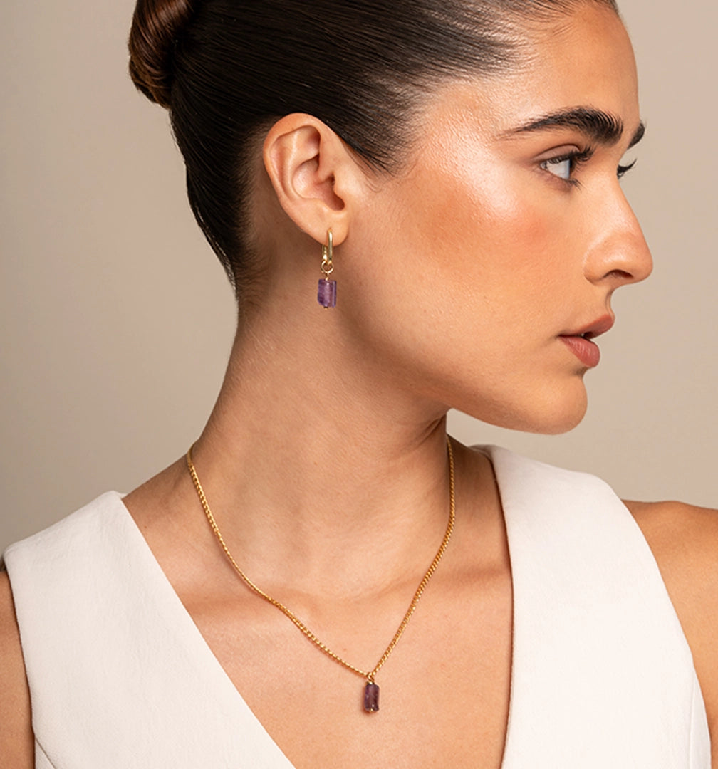 AMETHYST V AURA NECKLACE