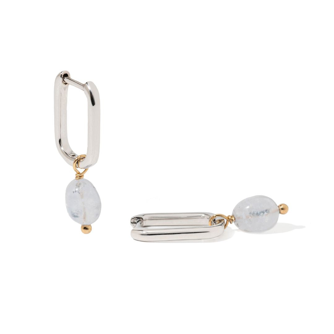 CHALCEDONY LINK HOOPS