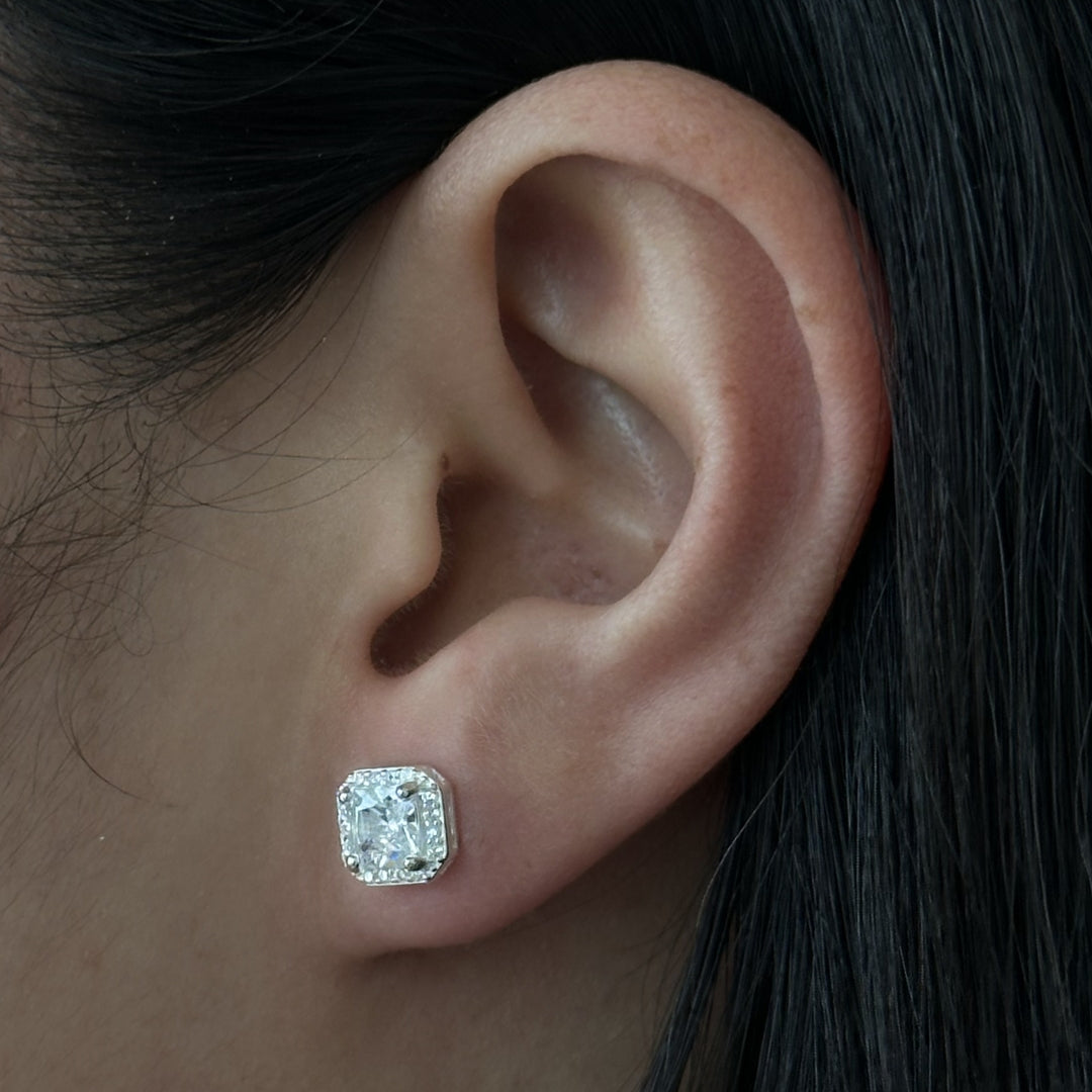 CRYSTAL BLOCK STUDS