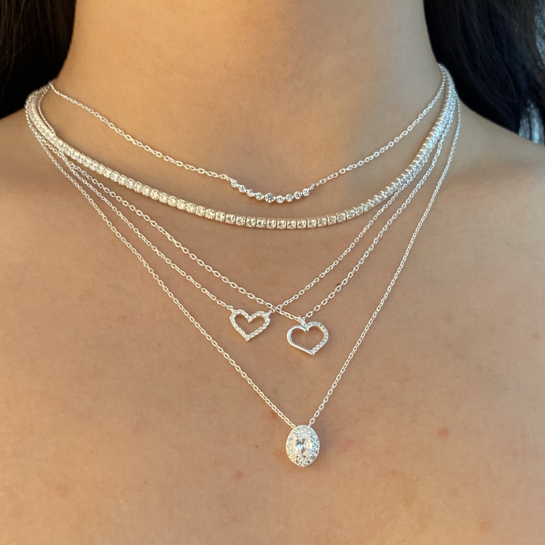 MILANO HEART OUTLINE NECKLACE
