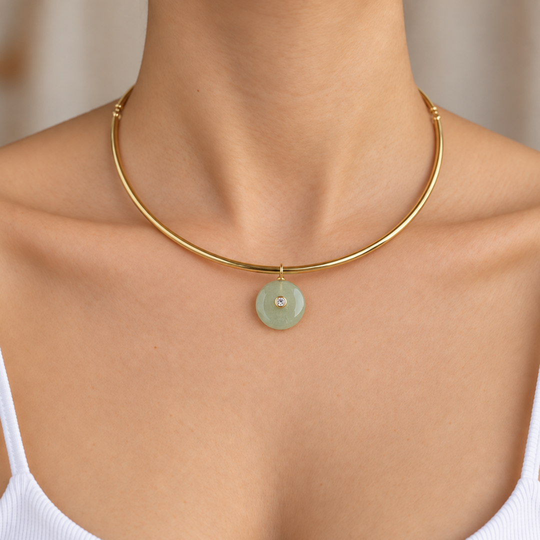 Celery Xiu Jade Gaia Choker