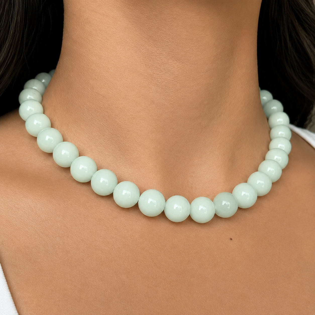 SKY ANGELITE TERRA NECKLACE