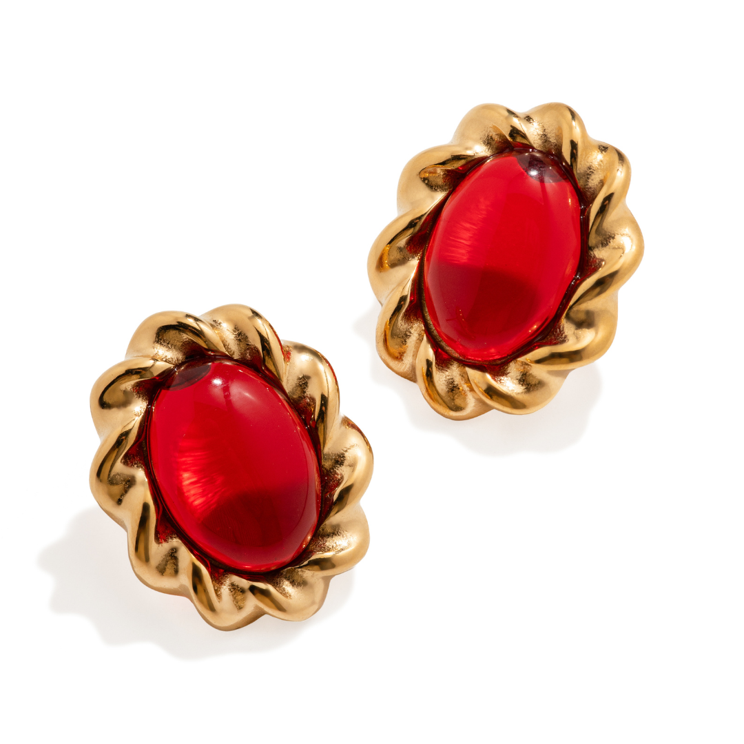Crimson Heirloom Earrings