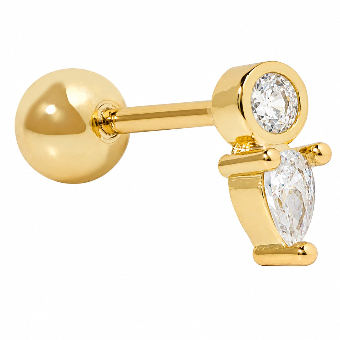 DUAL DROP GOLD PIERCING