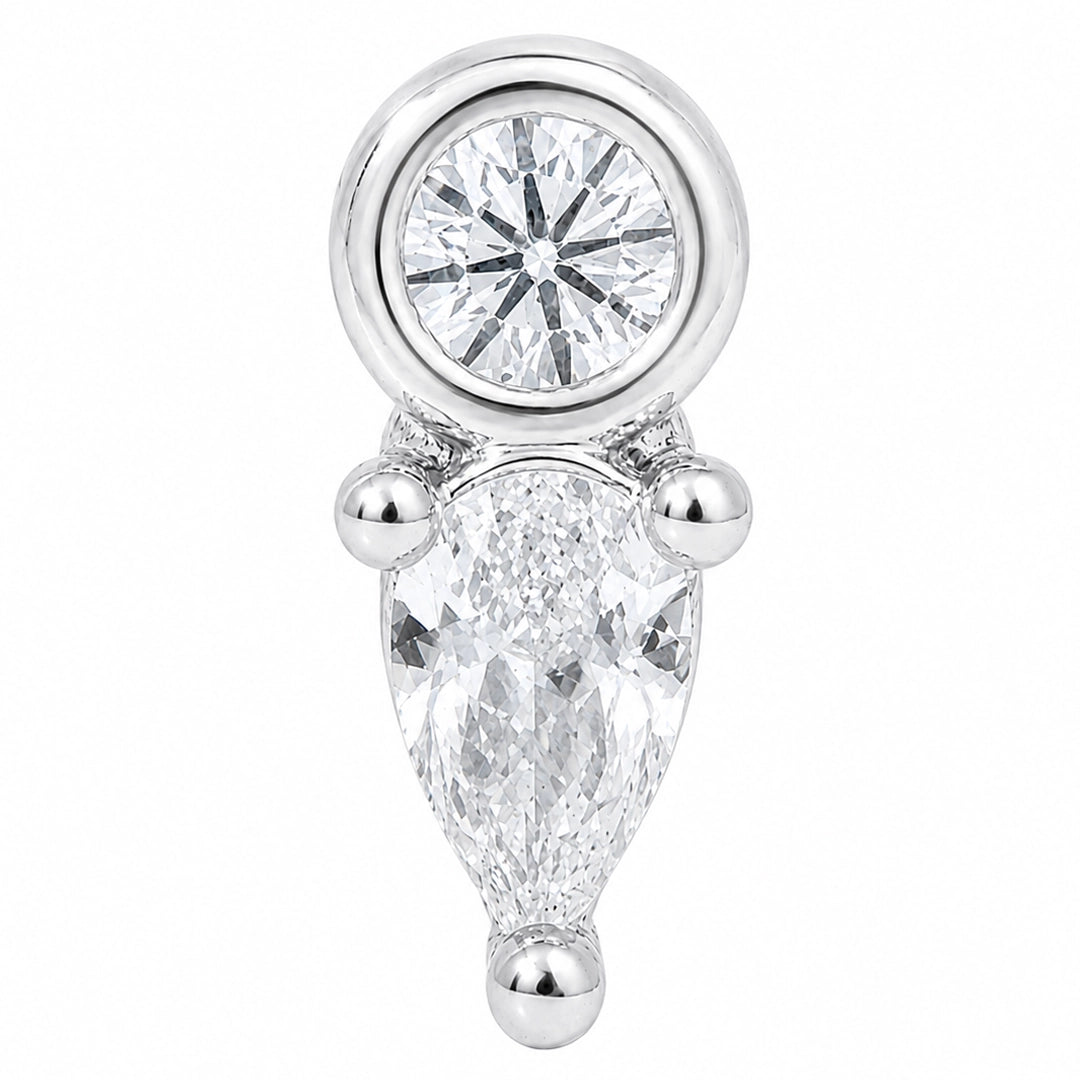 DUAL DROP SILVER PIERCING