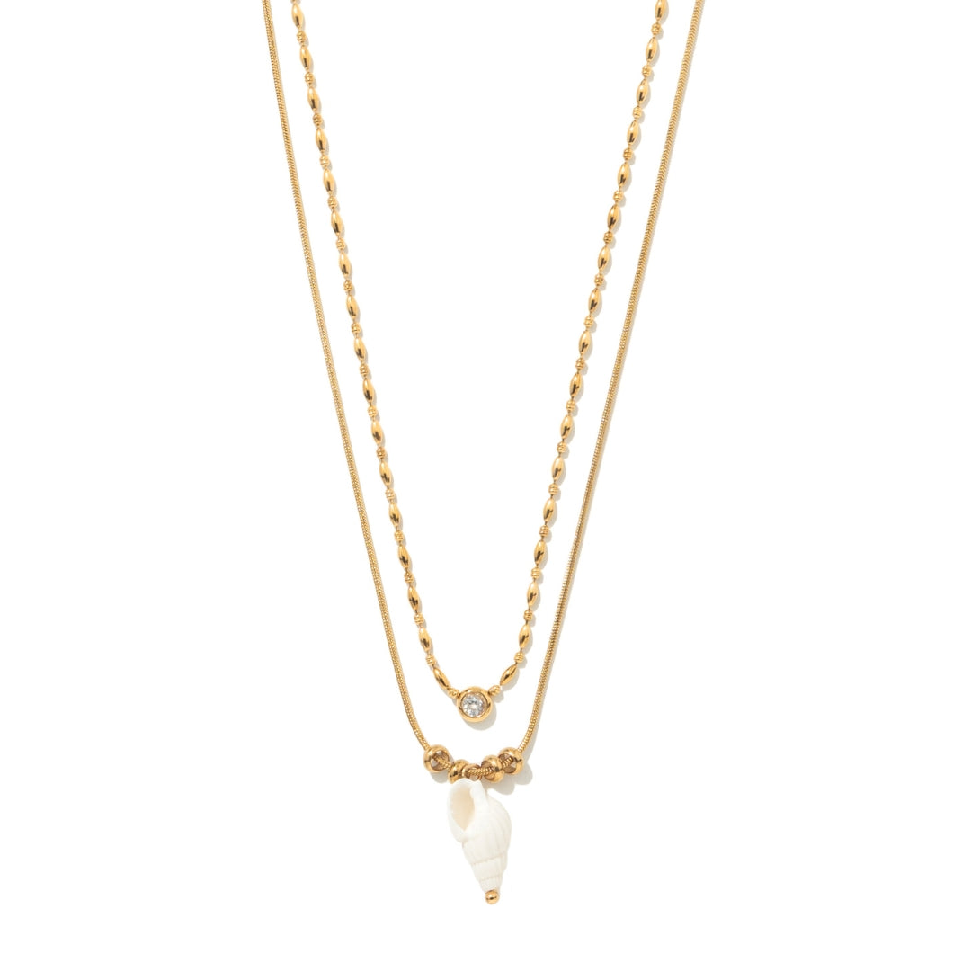 COASTAL SHELL LAYER NECKLACE