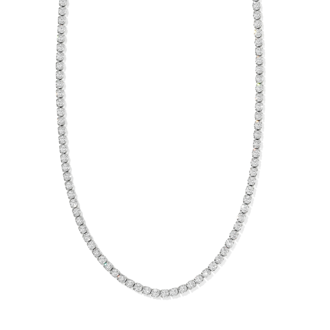 Silver Classic Tennis Necklace