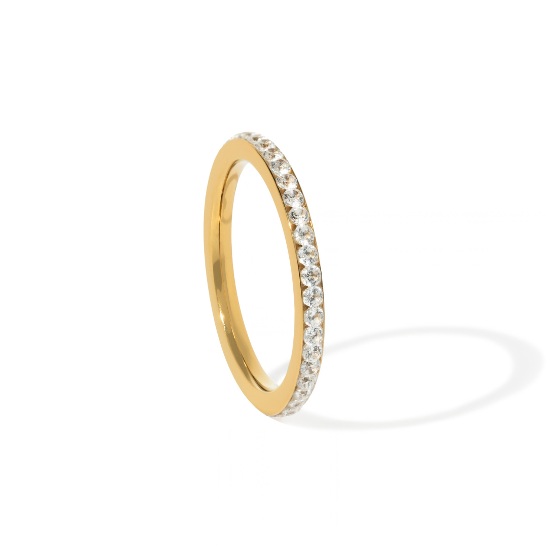 Gold Pavé Band Ring