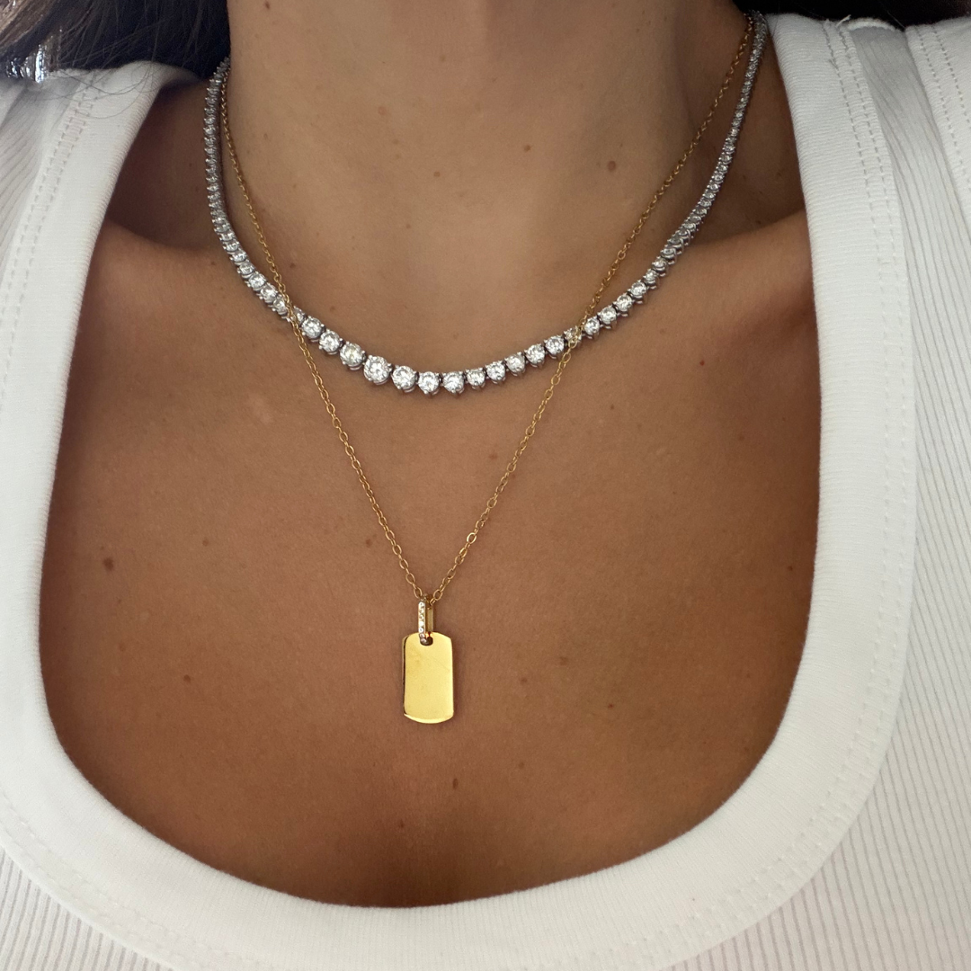 GOLD CUSTOM TAG NECKLACE