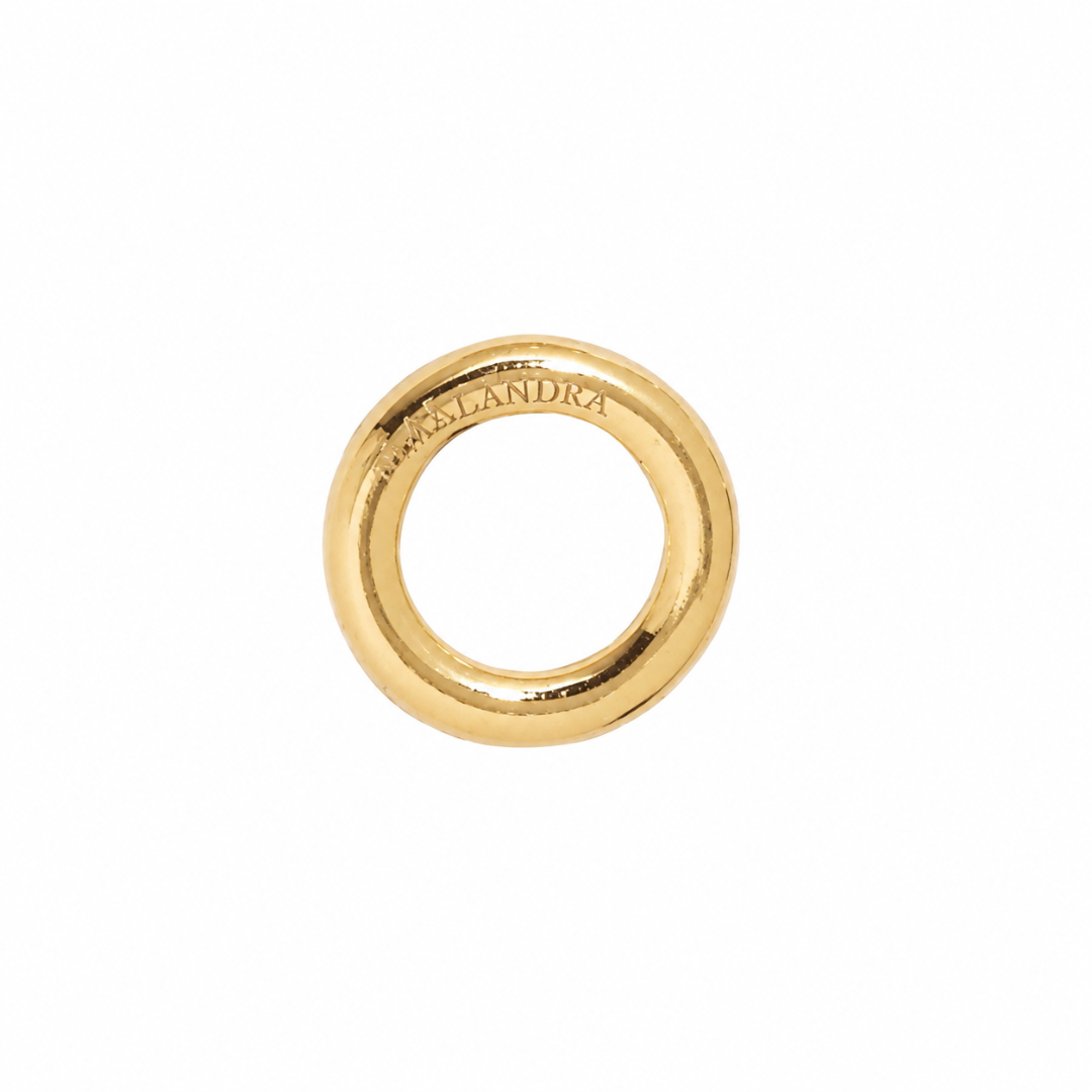 Gold Plain Ahavah Charm