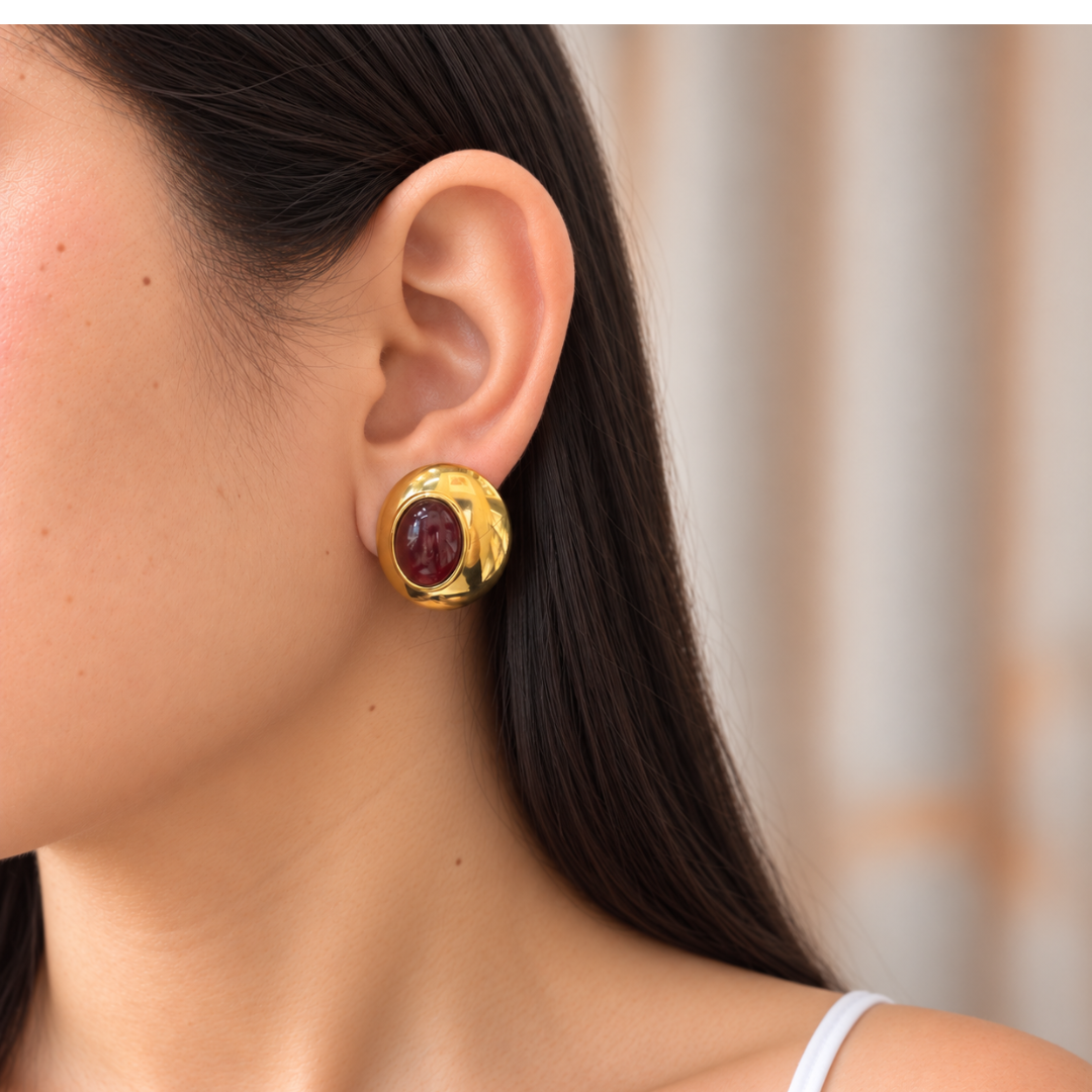Gold Bordeaux Dome Studs