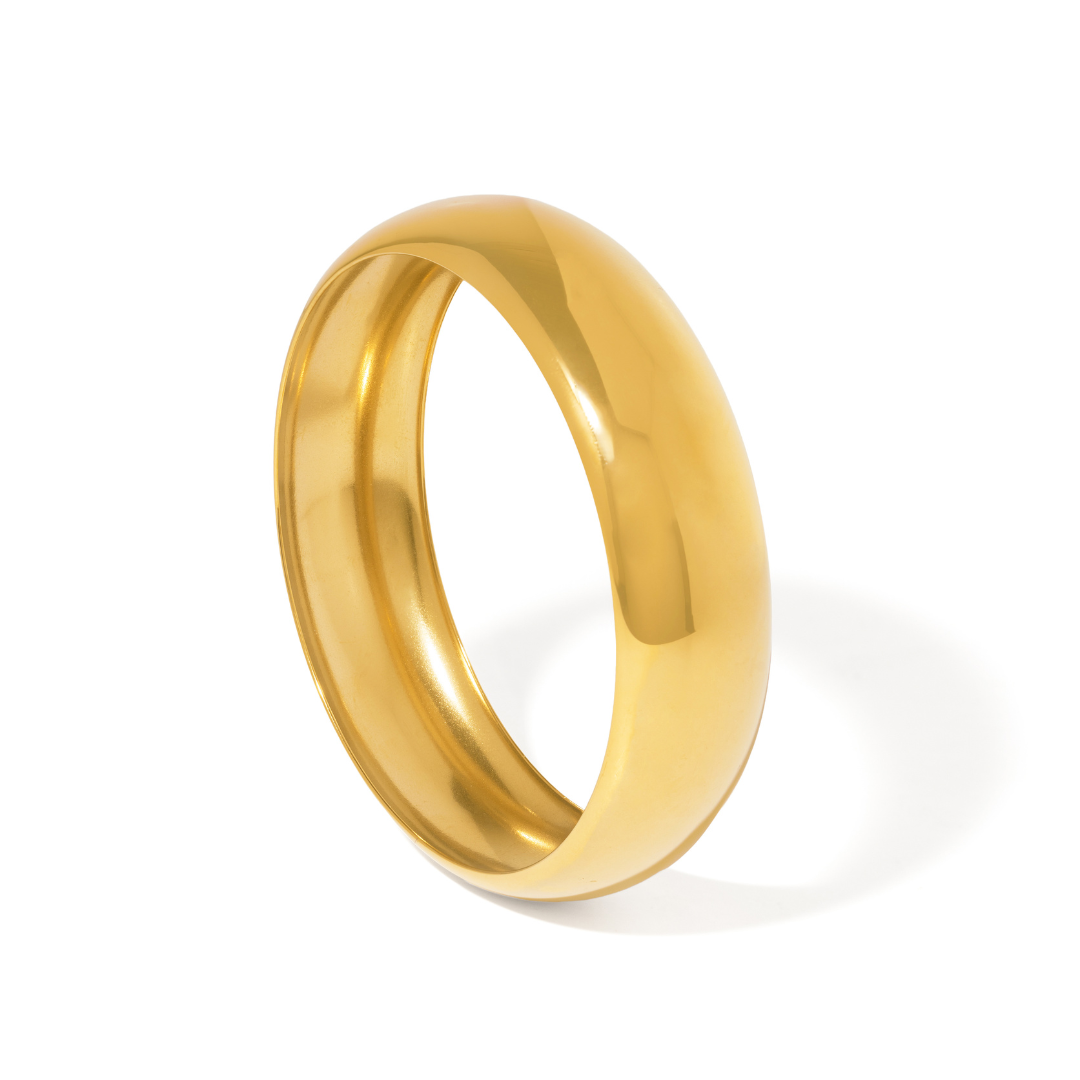 Gold Glossy Bangle Bracelet