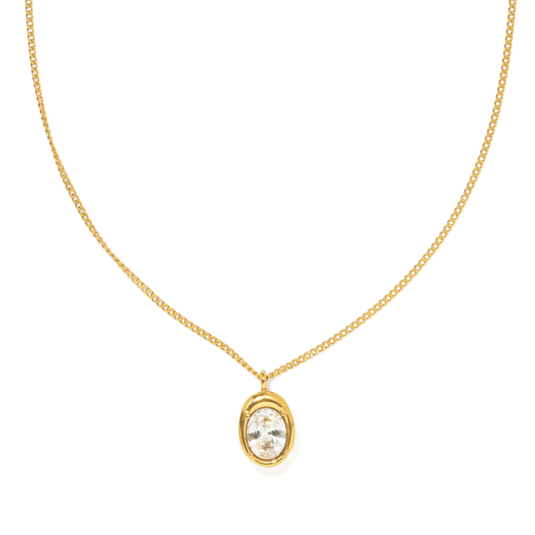 Golden Halo Pendant Necklace