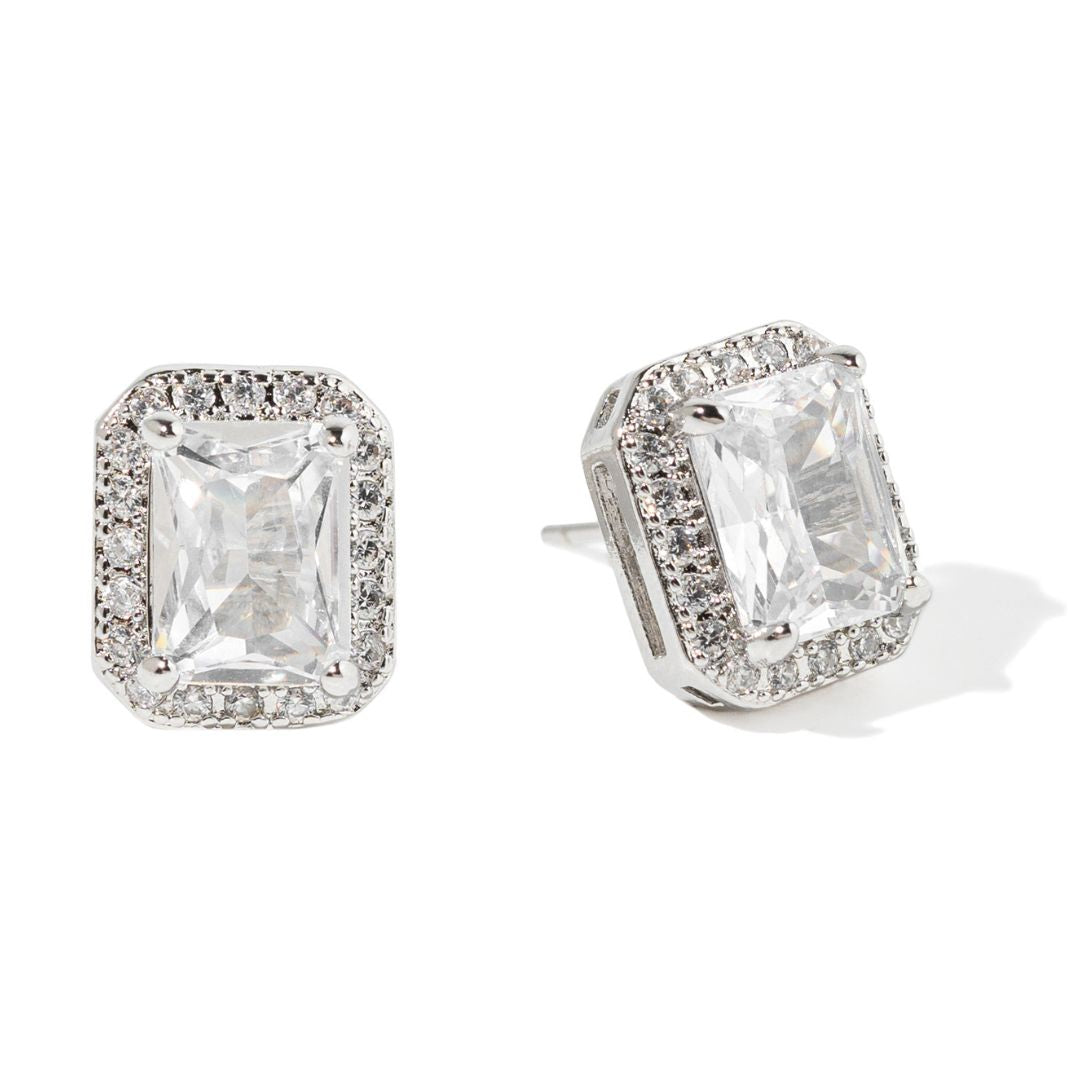 HALO GLOW RECTANGLE STUDS
