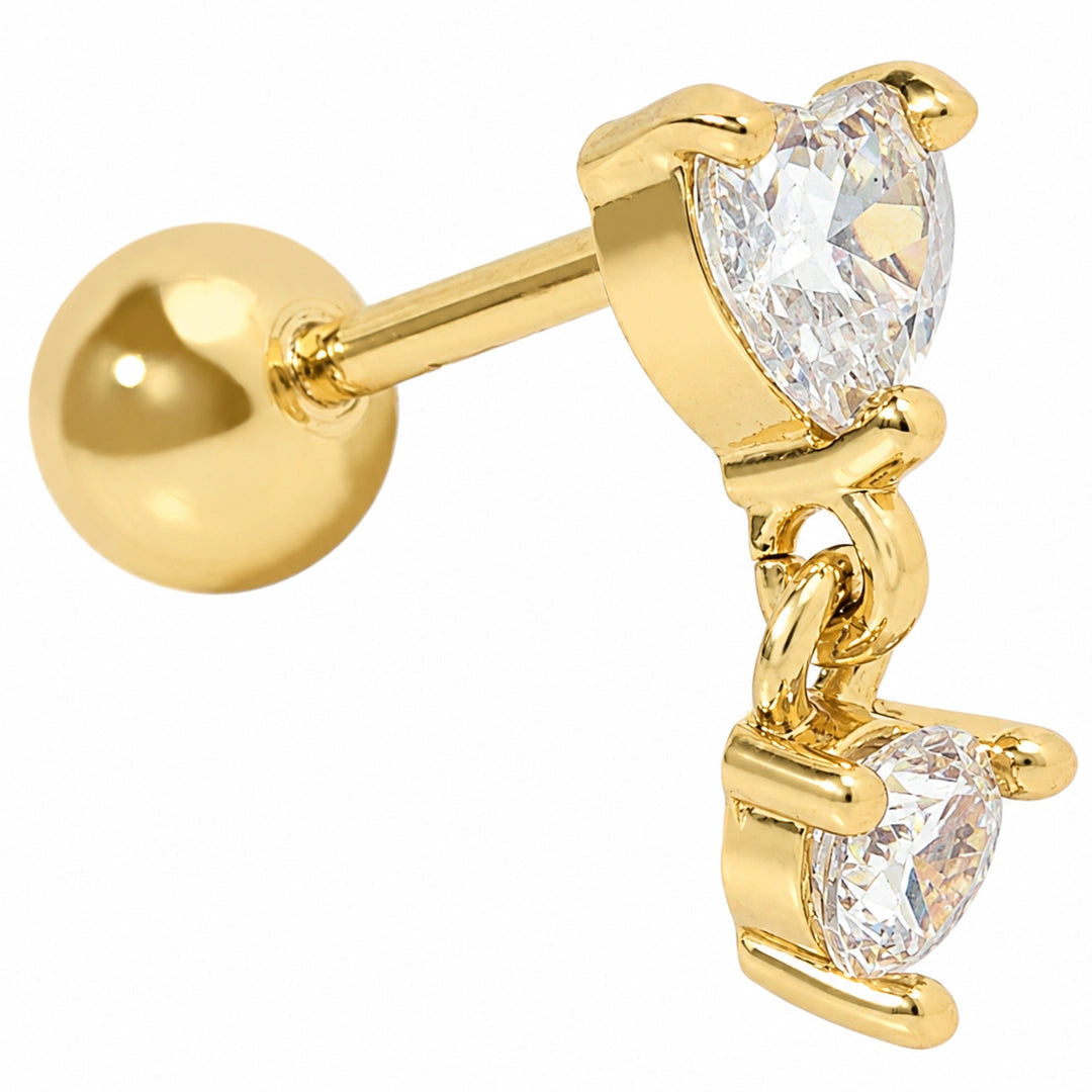 HEART DROP GOLD PIERCING