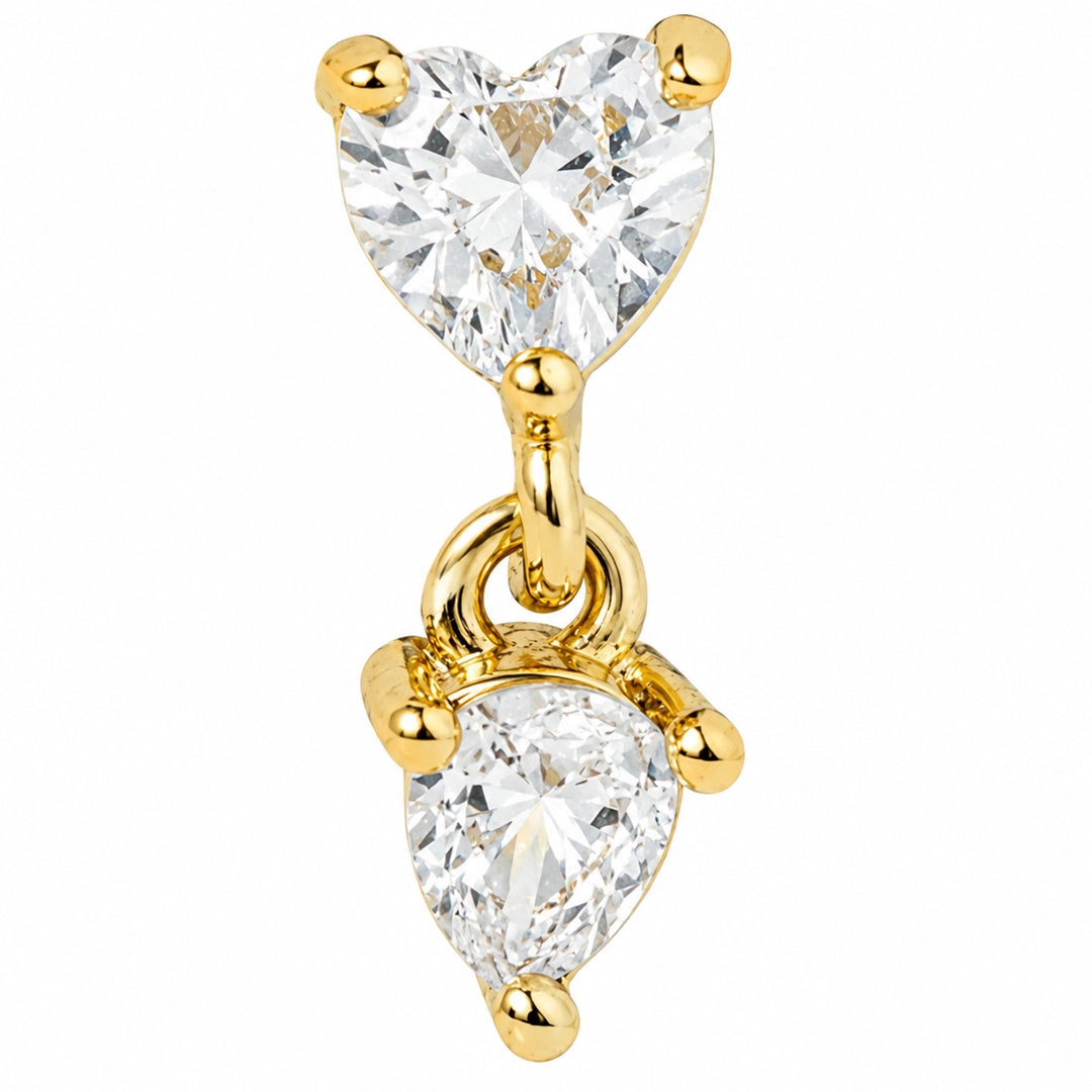 HEART DROP GOLD PIERCING