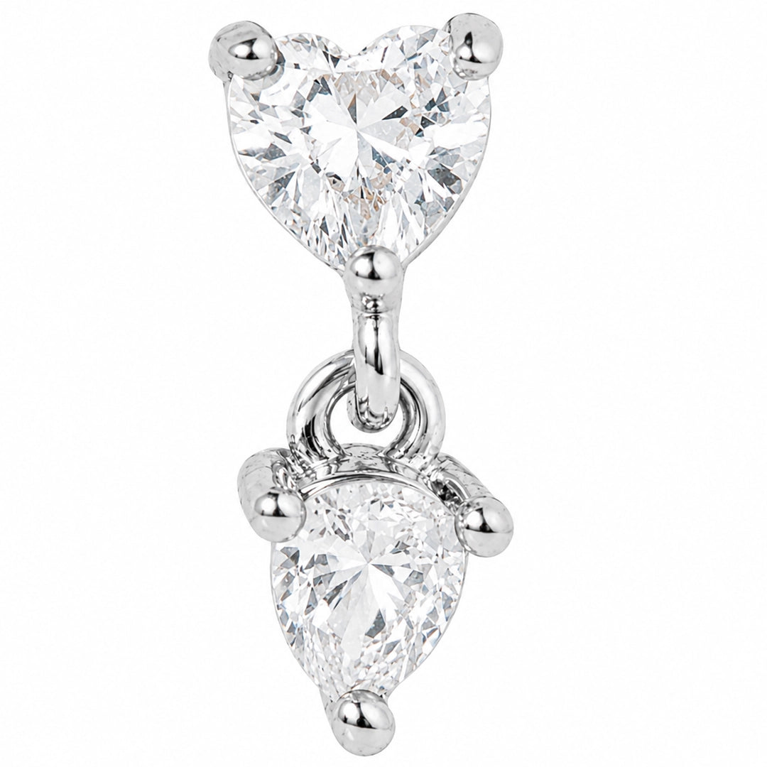 HEART DROP SILVER PIERCING