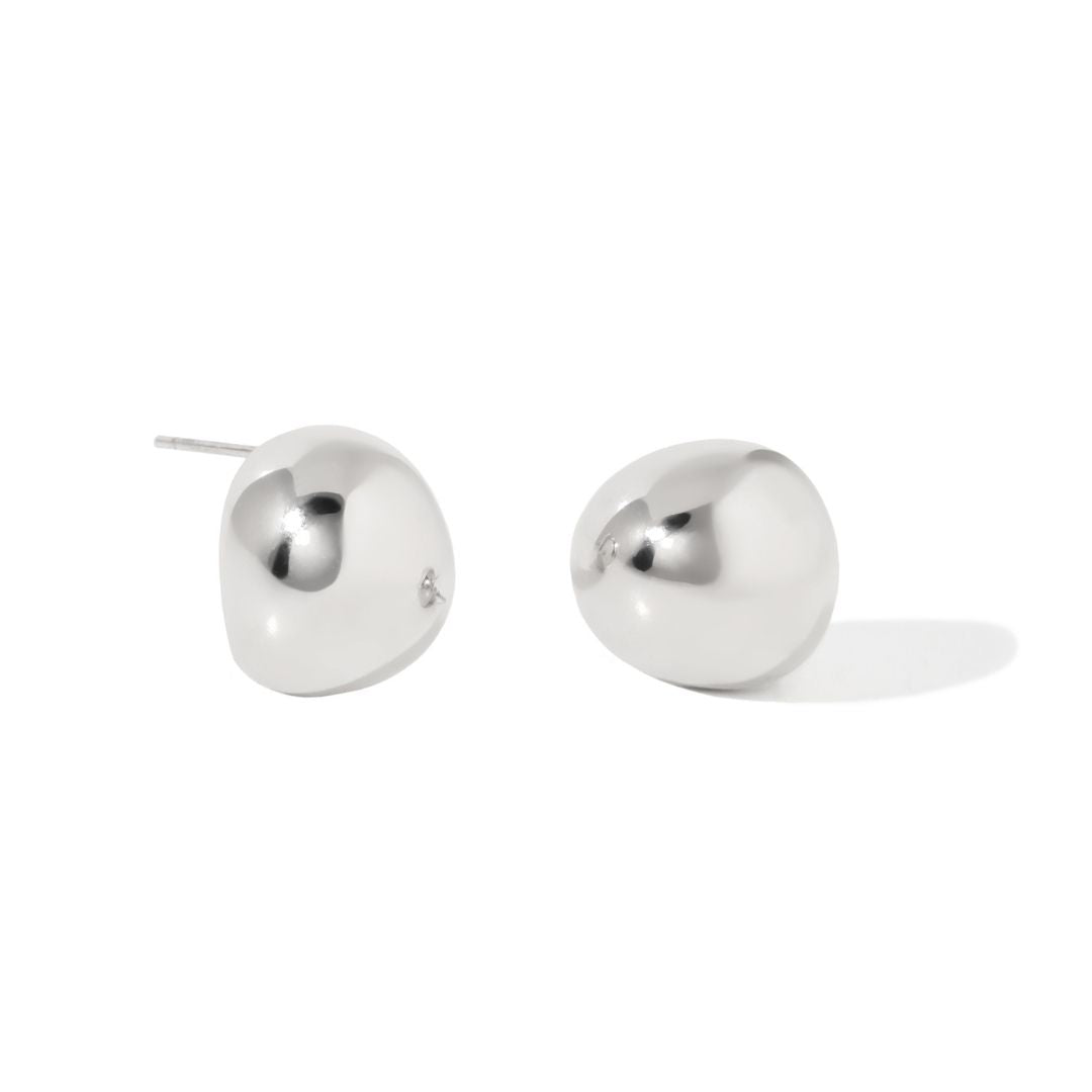 ICONIC SILVER DOME EARRINGS