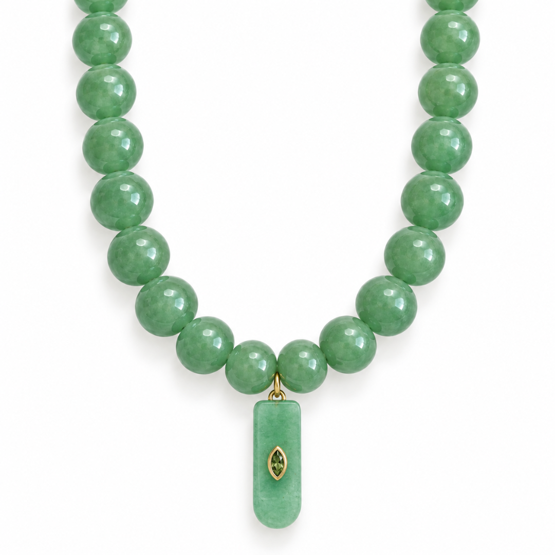 JUNIPER AVENTURINE GAIA NECKLACE