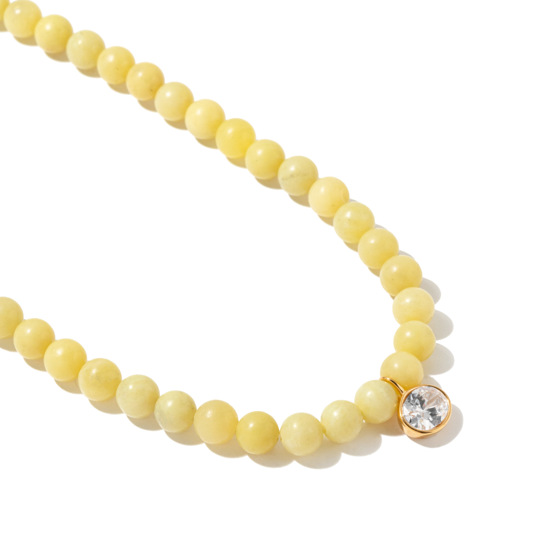 LEMON AGATE GAIA NECKLACE