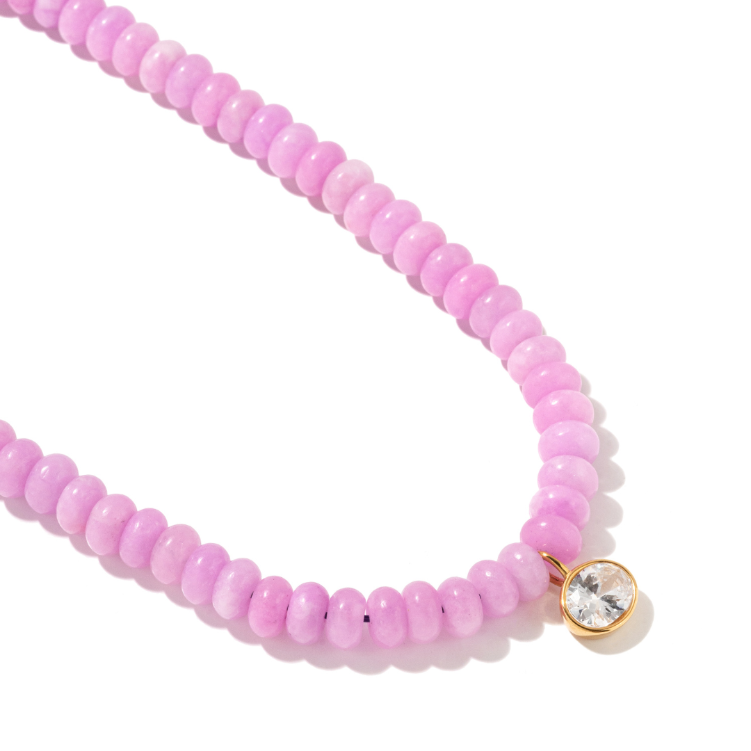 LILAC AGATE GAIA NECKLACE