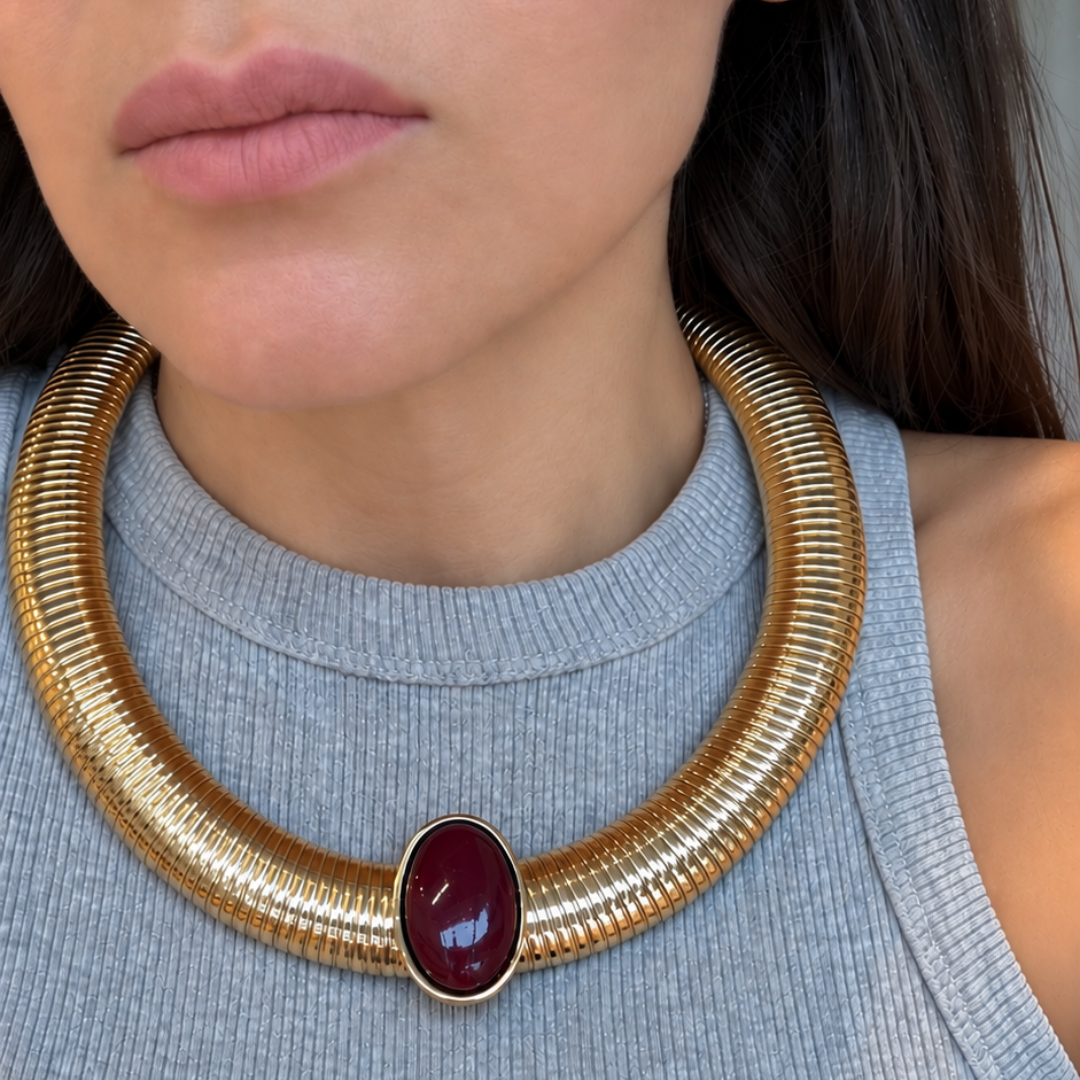Byzantine Gold Chunky Necklace