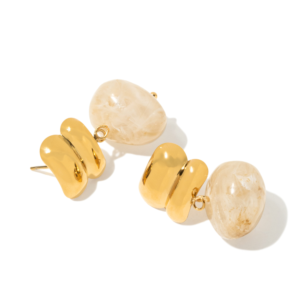 LUSTER QUARTZ EARRINGS
