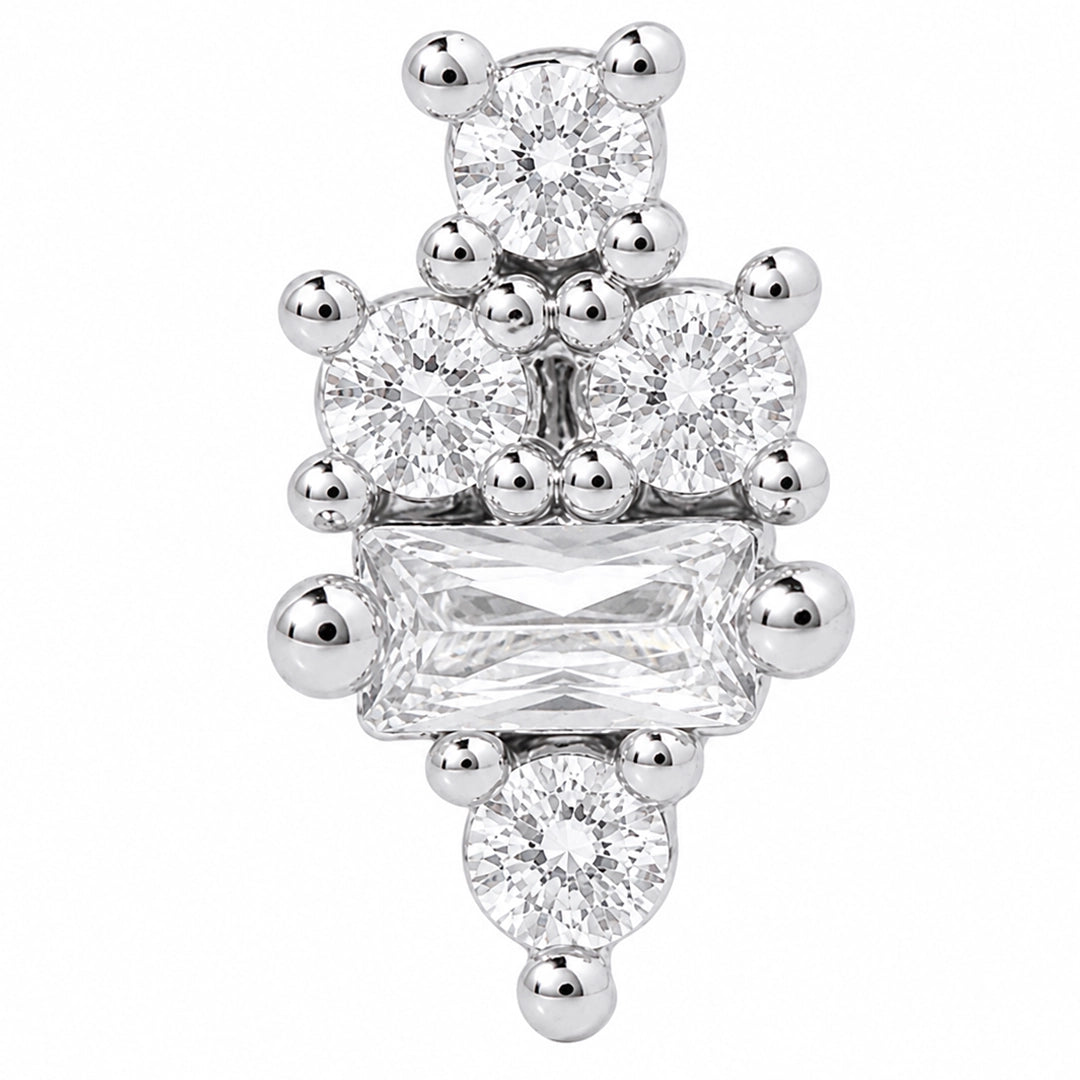 MAJESTIC CLUSTER SILVER PIERCING