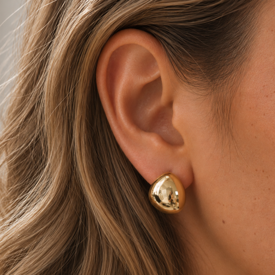 MOLTEN GOLD DROP EARRINGS