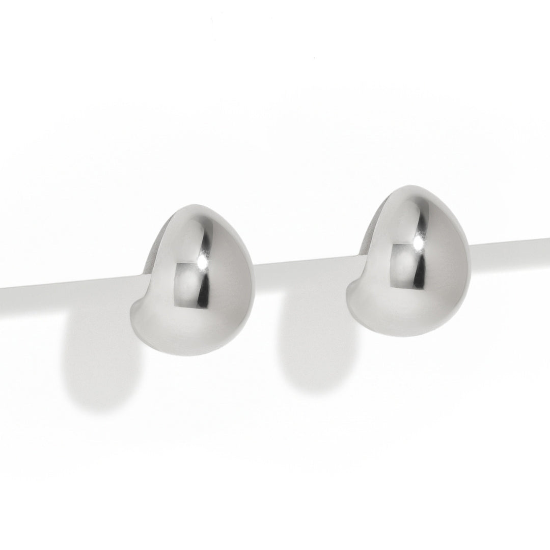 MOLTEN SILVER PEBBLE EARRINGS