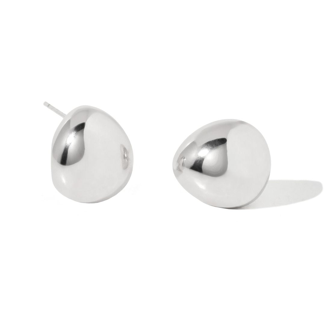 MOLTEN SILVER DROP EARRINGS