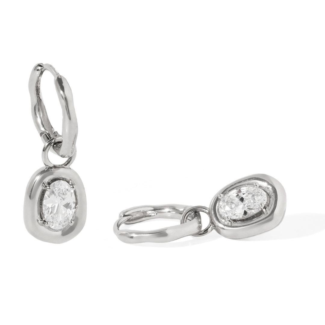 MOONLIT OVAL EARRINGS