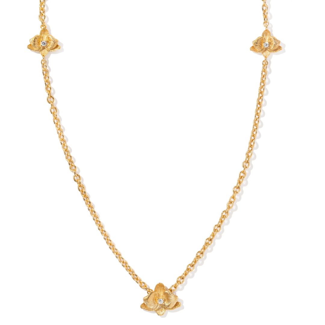 ORCHID BLOOM CLUSTER NECKLACE