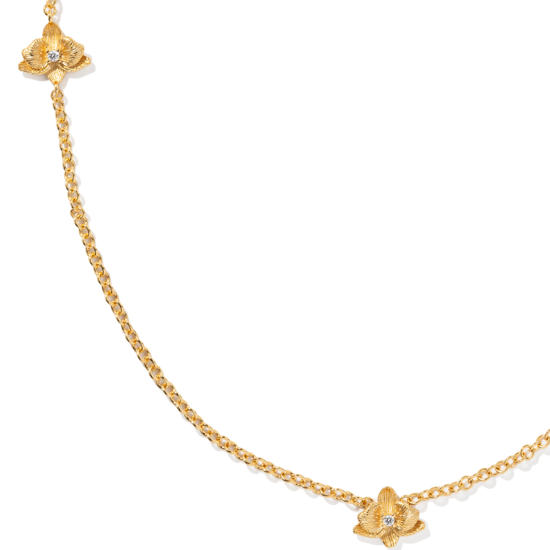 ORCHID BLOOM DELICATE NECKLACE