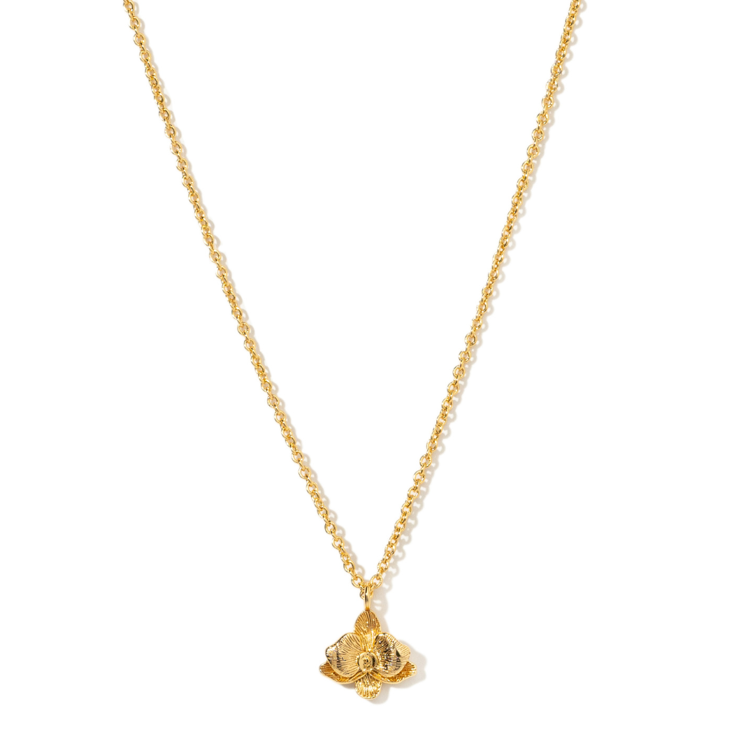 ORCHID FLOWER BIG NECKLACE