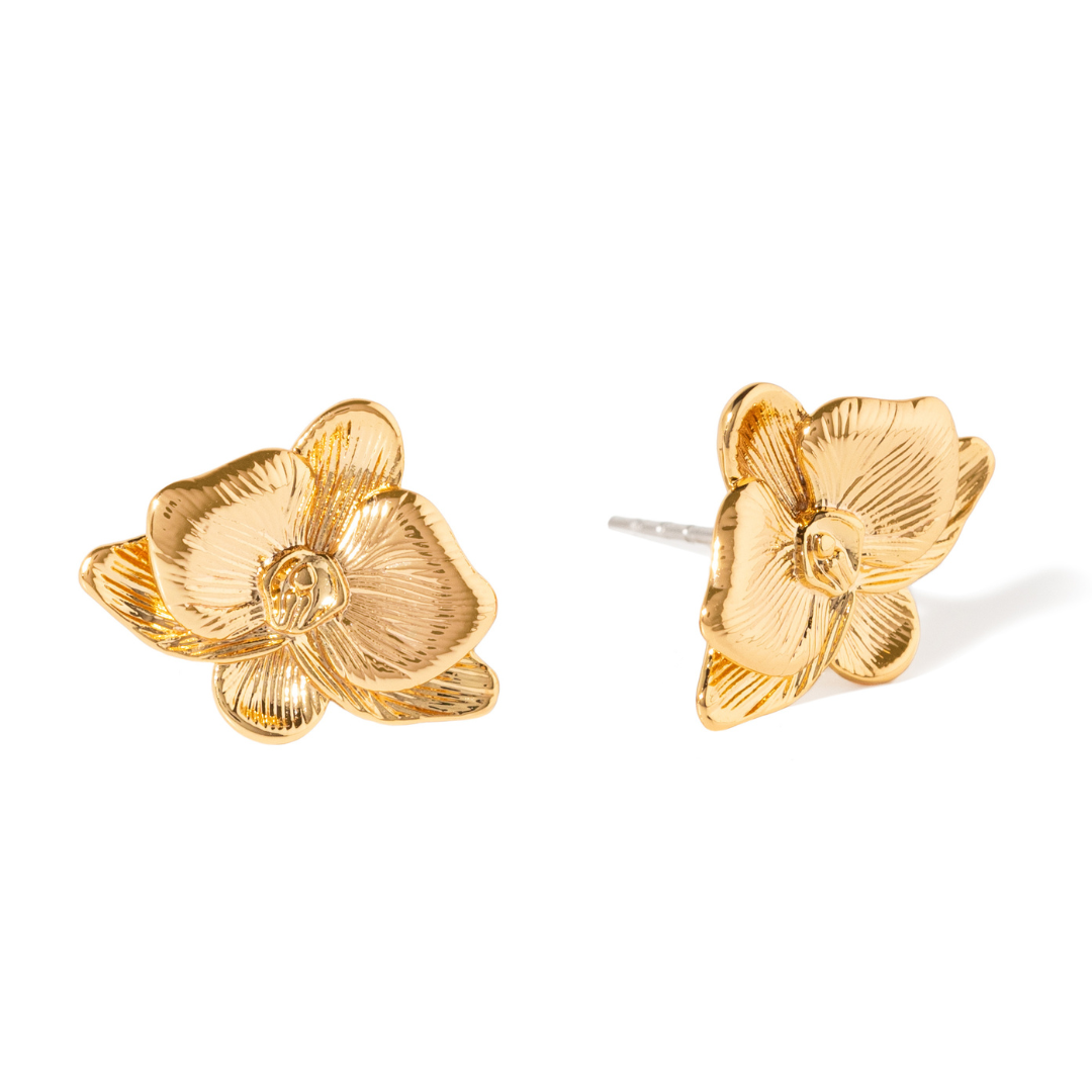 ORCHID GOLD STUDS