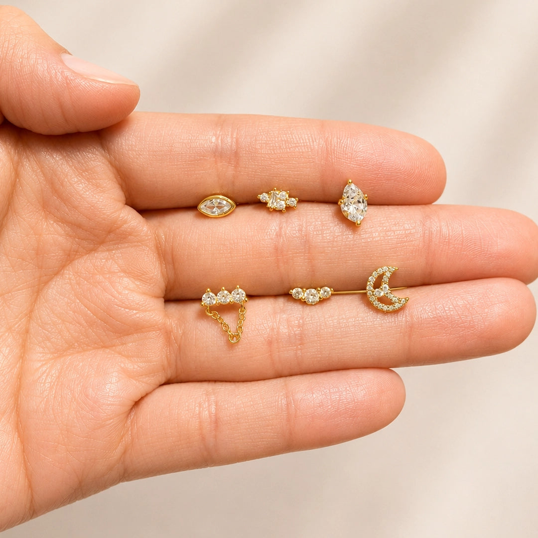 GOLDEN CRESCENT GLOW PIERCING