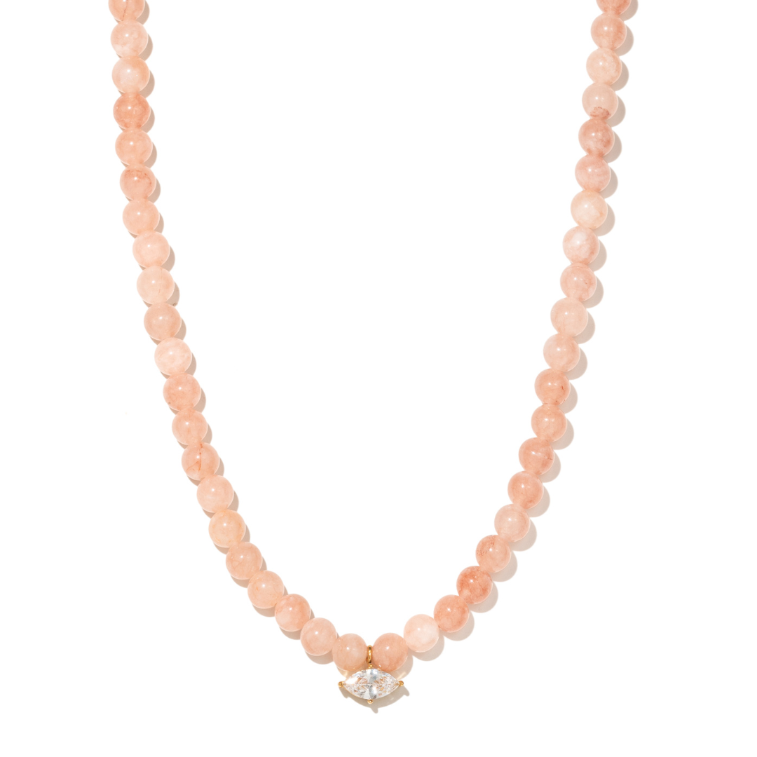 Peach Marquise Gaia Necklace