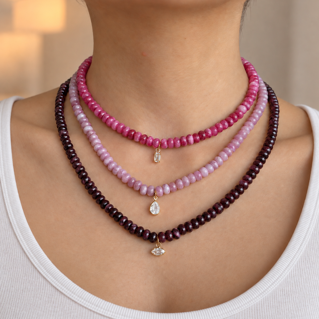Peony Jasper Gaia Necklace