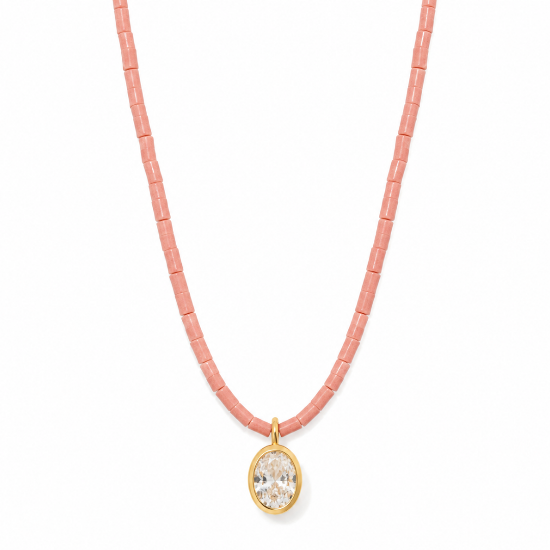 Rosebud Stone Gaia Necklace
