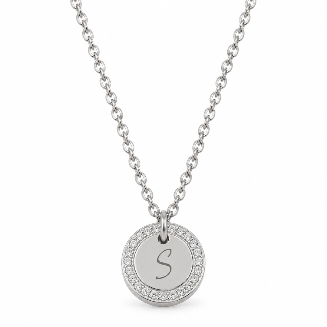 SILVER CIRCLE CUSTOM NECKLACE