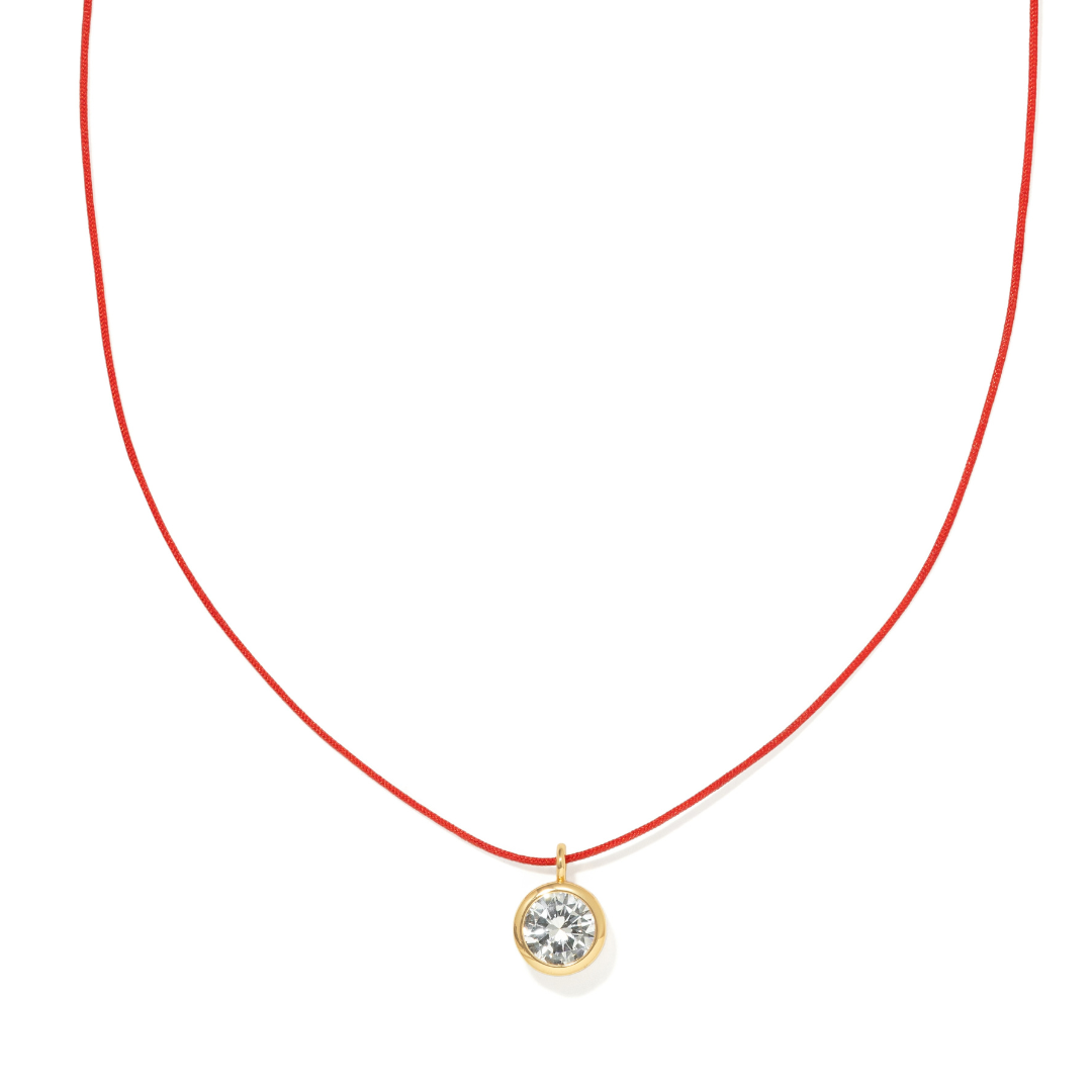 Scarlet Golden Oval Necklace
