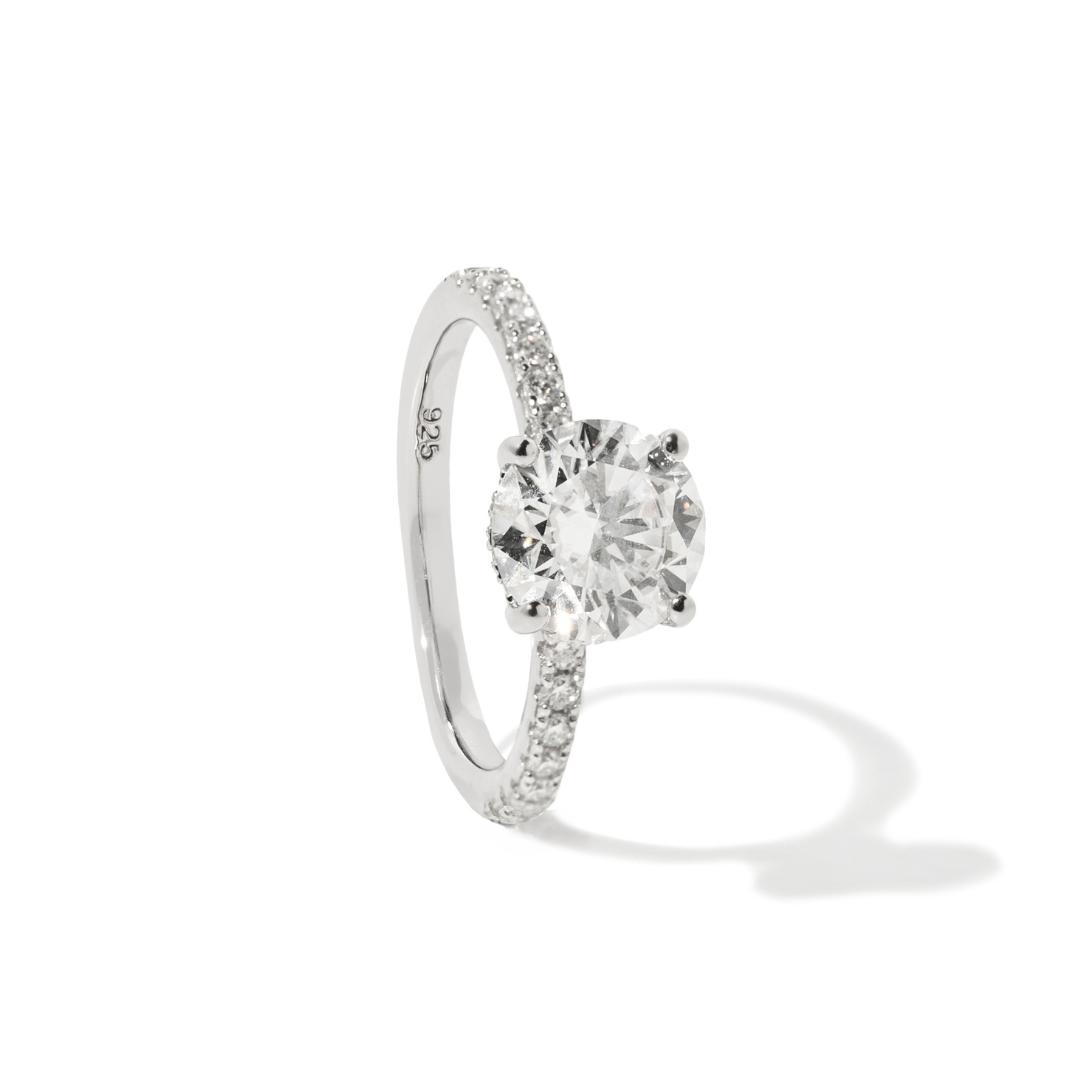 Silver Moissanite Cherish Ring