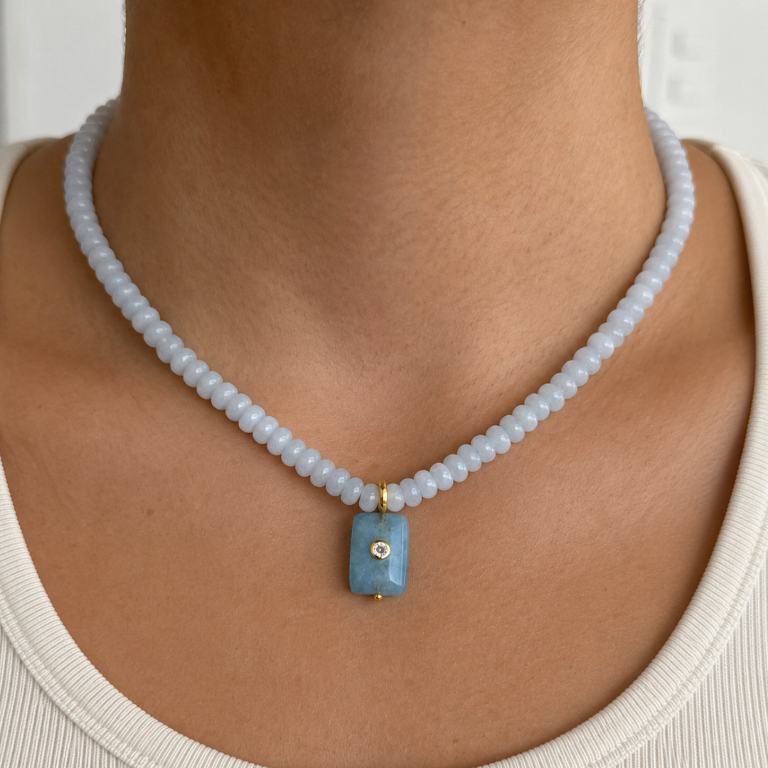 Sky Jasper Gaia Necklace