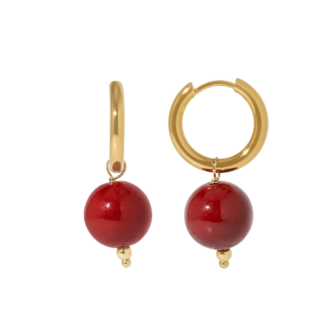 Scarlet Jade Hoops