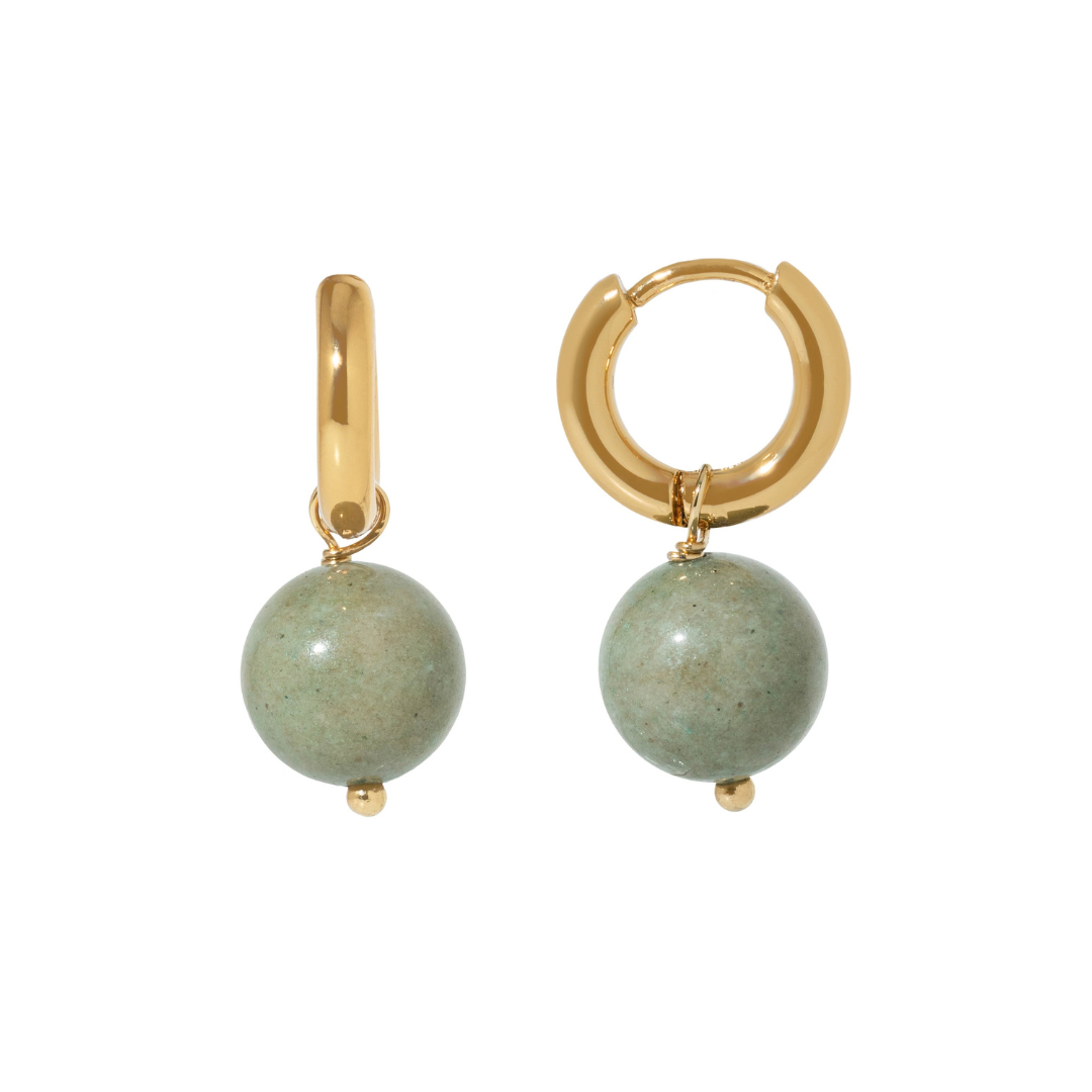 Gold Olive Alxa Hoops
