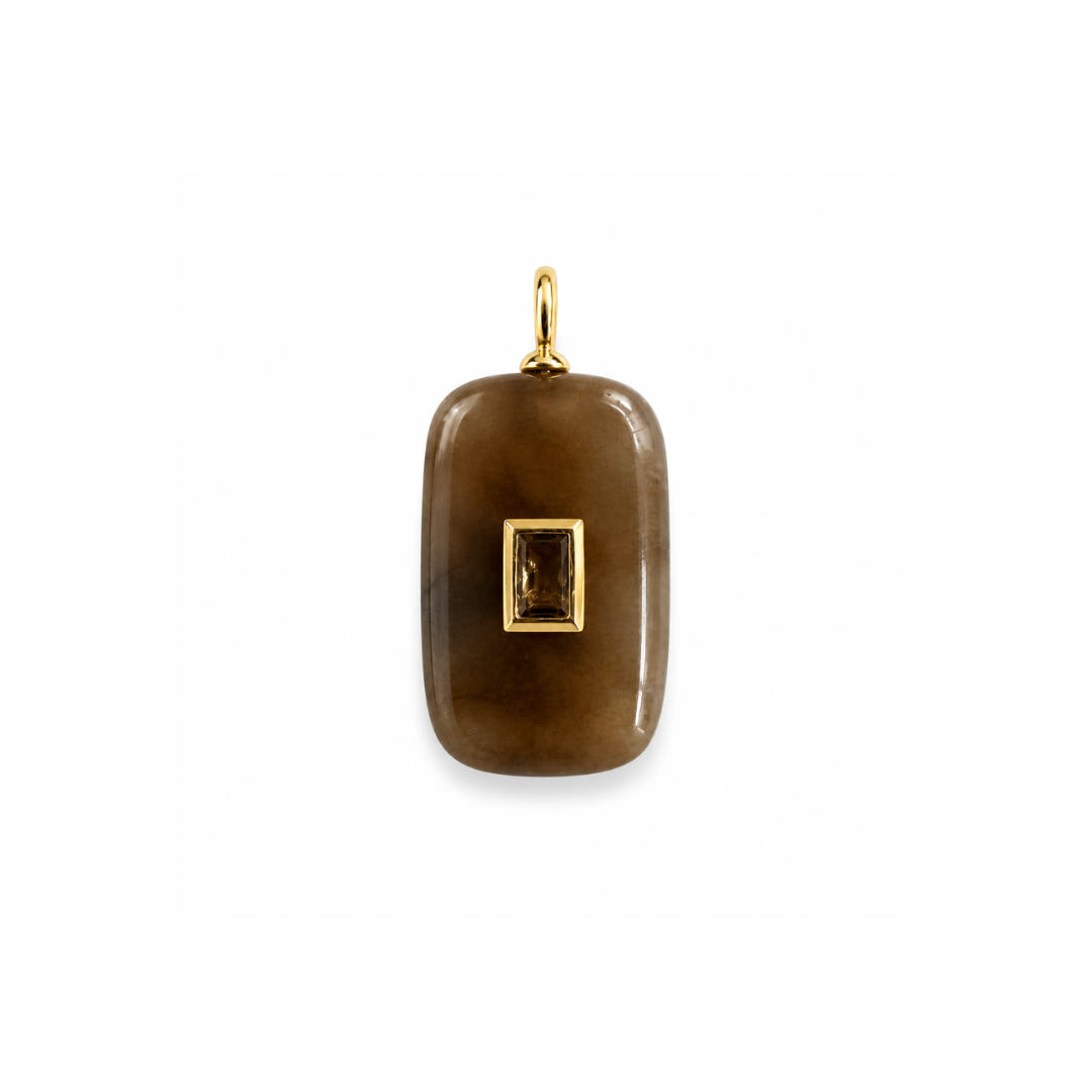 Mocha Quartz Gaia Charm