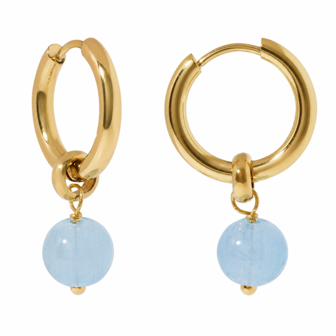 VIBRANT SKY JADE HOOPS