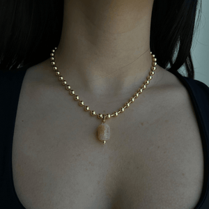 AGATE BEADED NECKLACE - COLLARES - Malandra Jewelry - TC2302 / EYHC13